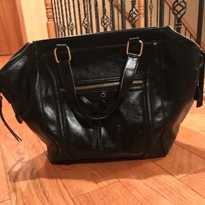 Zara black handbag faux leather